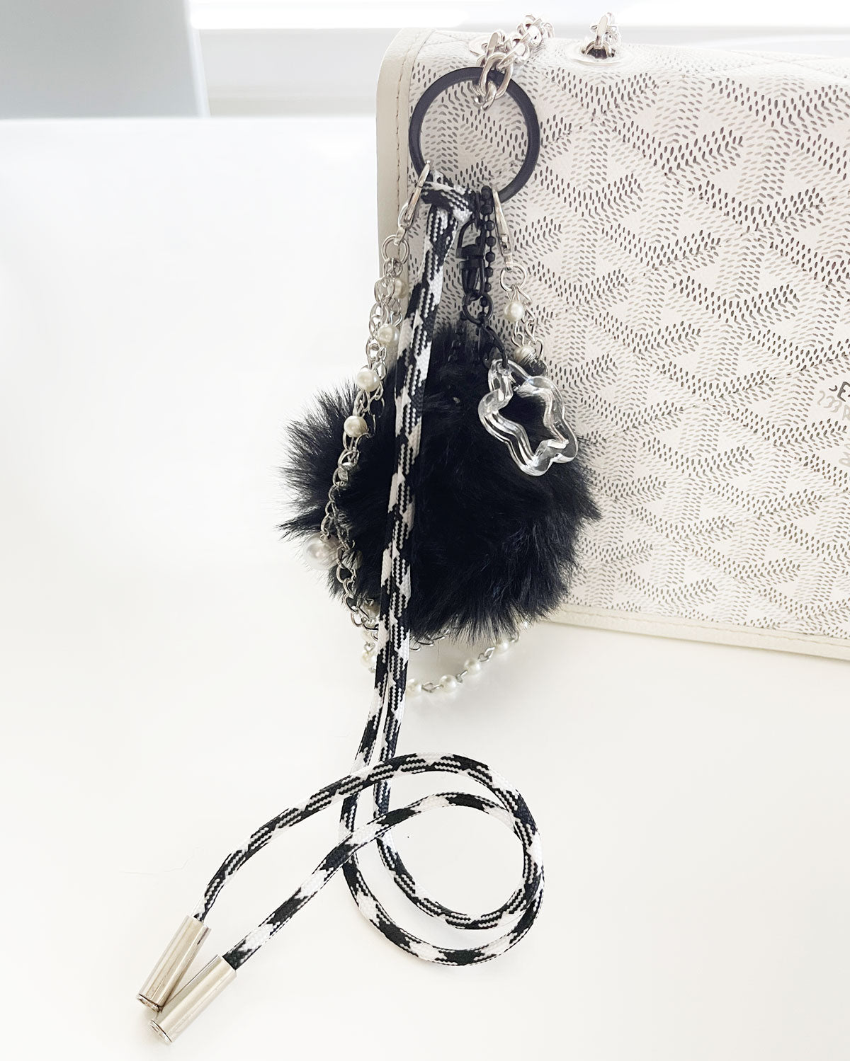 Y2K Fuzzy Pom-Pom Keychain