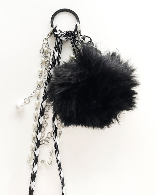 Y2K Fuzzy Pom-Pom Keychain