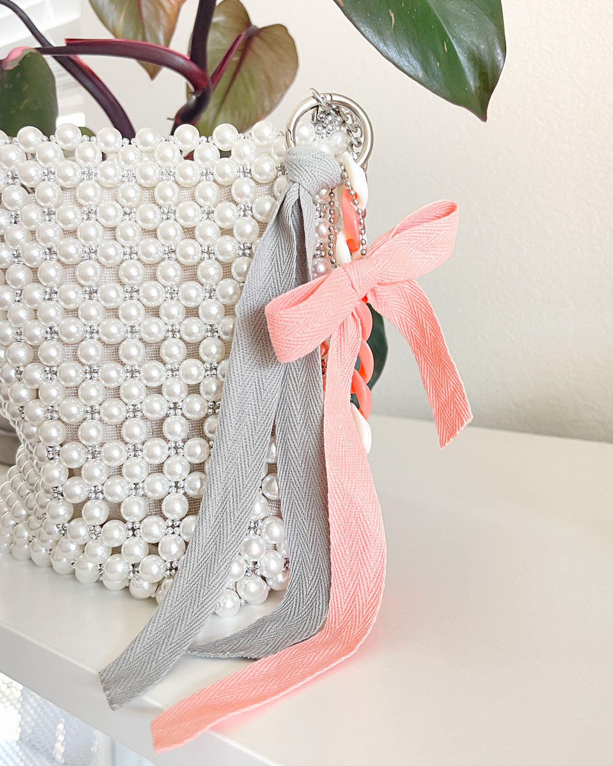 Ribbon Accent Keychain