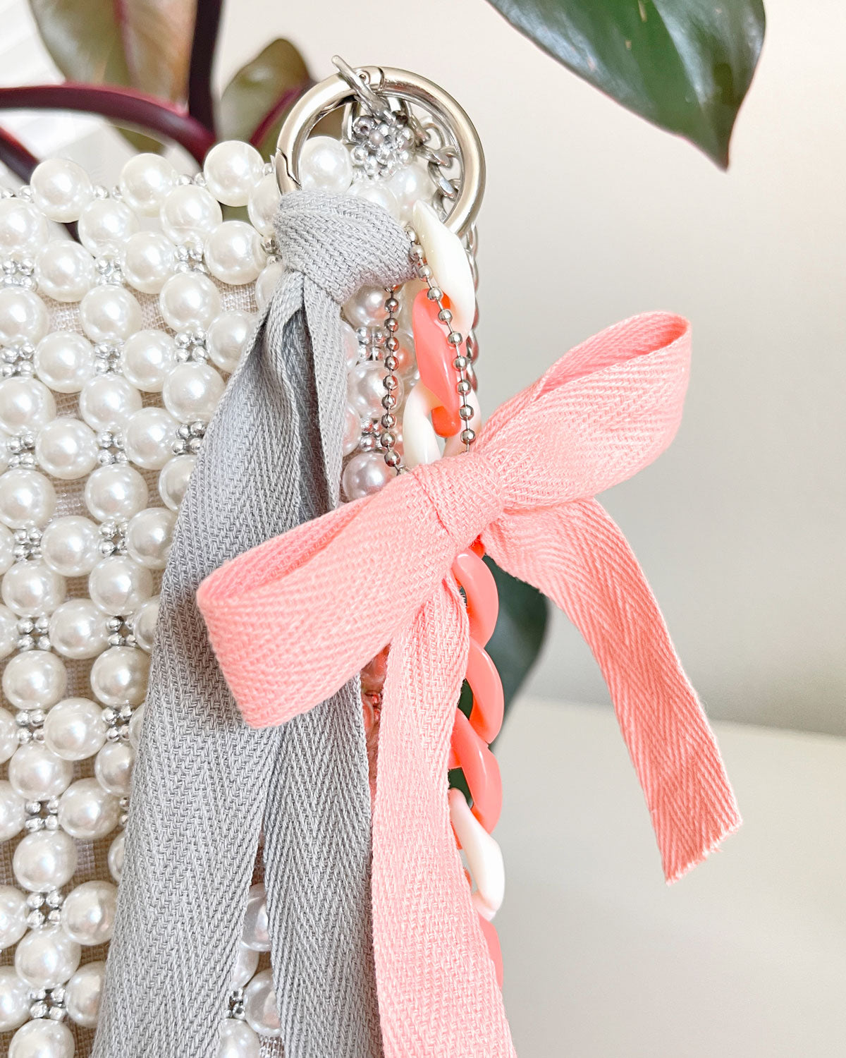 Ribbon Accent Keychain